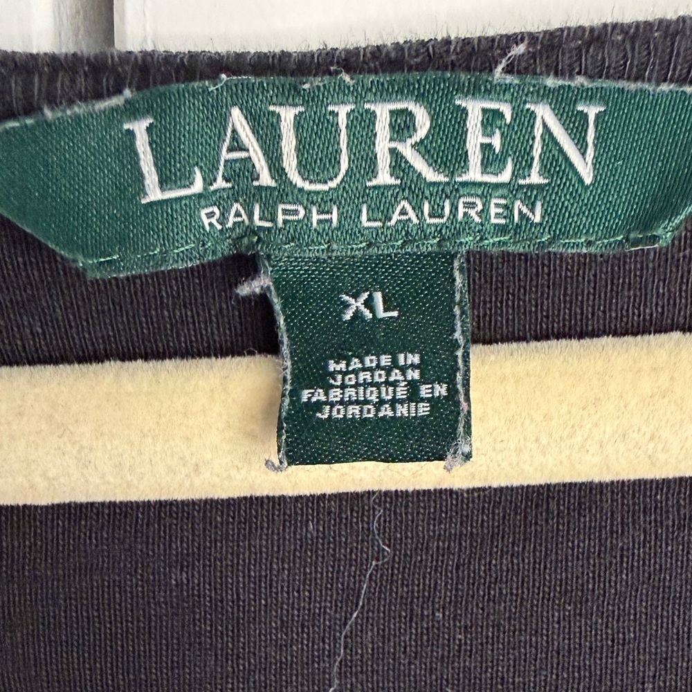 Lauren Ralph Lauren Black Fit & Flare Dress Crochet Lace Cap Sleeves XL - Picture 5 of 5